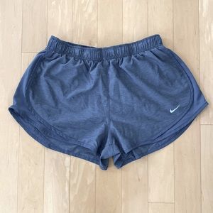 NIKE DRI-FIT ATHLETIC SHORTS in HEATHERED BLUE SZ L EUC